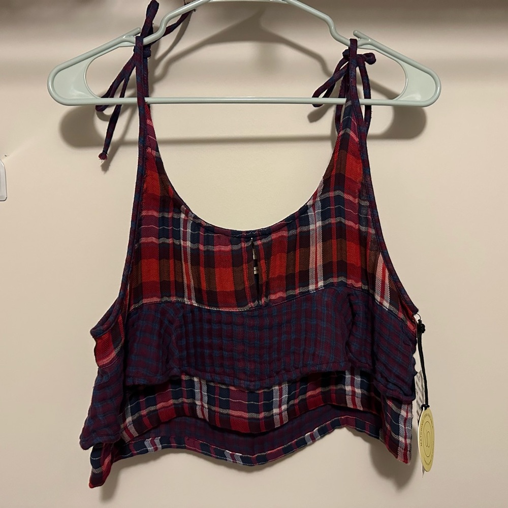 NWT Urban Outfitters Plaid Cropped Tank Top